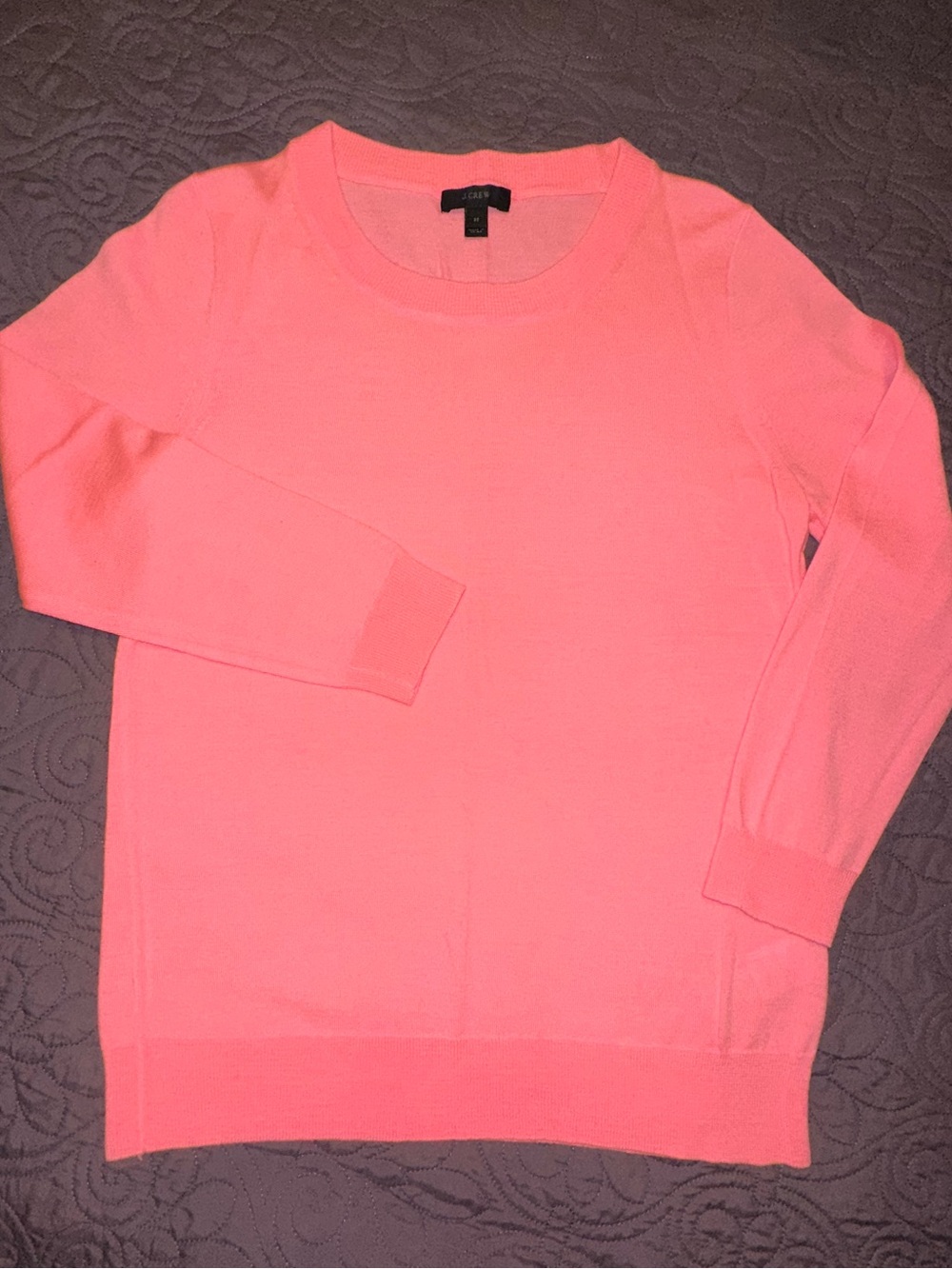 J. Crew Coral Tippi Crewneck Merino Wool Sweater Medium